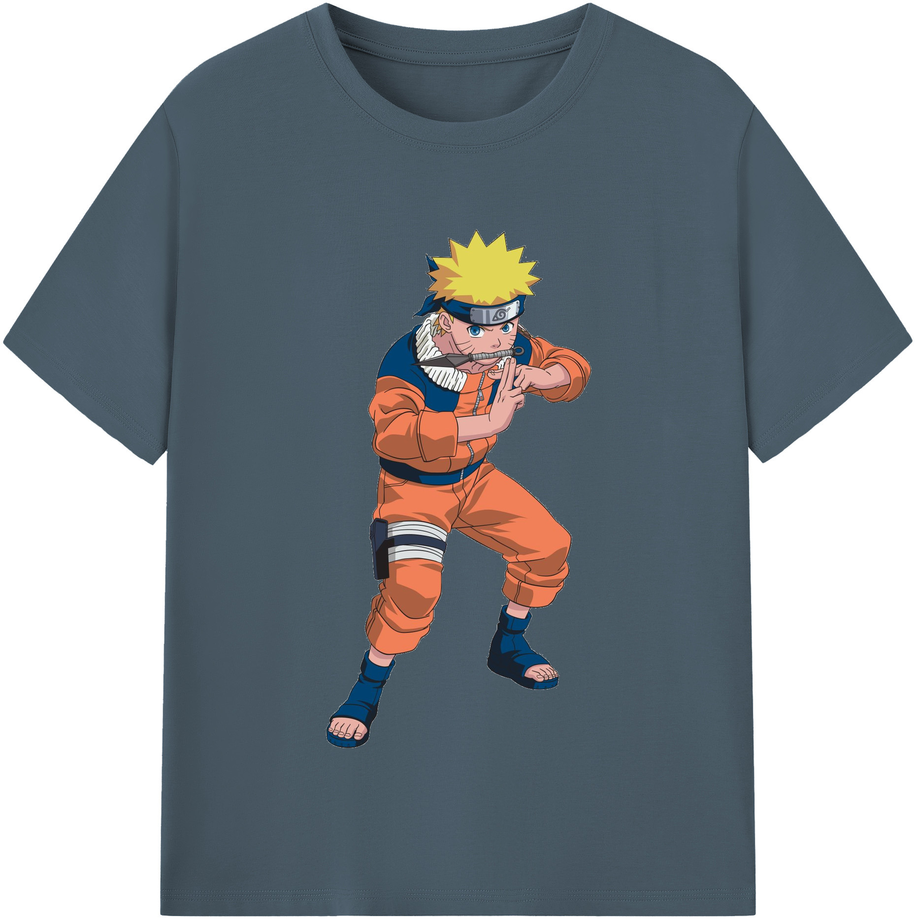 （画像用） NARUTO -ナルト- うずまき ナルト Uzumaki Naruto 綿100％半袖Tシャツ（フロントプリント）